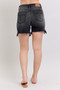 Judy Blue Full Size Long Cut Off 2 Button Dad Denim Shorts Plus Size