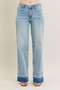 Judy Blue Full Size Mr Release Hem Wide Leg Jeans Plus Size