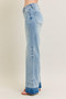 Judy Blue Full Size Mr Release Hem Wide Leg Jeans Plus Size