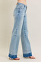 Judy Blue Full Size Mr Release Hem Wide Leg Jeans Plus Size