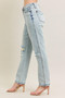 Judy Blue Full Size Mr Repair Stitch Detail Destroy Single Cuff Bf Jeans Plus Size
