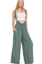 Zenana Woven Tie Back Suspender Jumpsuit