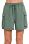 Zenana Scuba Thigh Pocket Shorts