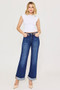 RISEN Full Size Tummy Control High Rise Wide Leg Cuffed Jeans Plus Size