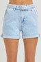 RISEN Full Size High Rise Belted Roll Up Shorts Plus Size