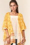 Davi & Dani Floral Printed Short Sleeve Loose Fit Kimono Cover Up