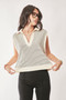 Davi & Dani French Terry Boxy Fit Striped Sweater Vest