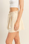 HYFVE High-Waisted Washed Twill Paperbag Shorts