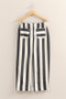 HYFVE Striped Pocket Detail Maxi Skirt
