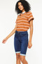 Kancan Mid Rise Bermuda Denim Shorts