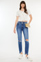 Kancan High Rise Distressed Slim Straight Jeans