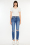 Kancan High Rise Distressed Slim Straight Jeans