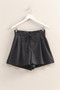 HYFVE High-Waisted Washed Twill Paperbag Shorts