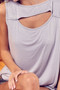 BiBi Rayon Span Knit With Cut Out Front Sleeveless Top