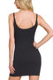 Zenana Ponte Spaghetti Strap Bodycon Mini Dress