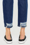 Kancan High Rise Distressed Mom Fit Jeans