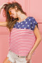 BiBi Star Rpinted with Stripe Combo Top