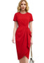 Women'S Boutique Chic Elegant Round Neck Fashion Career Bodycon Dress