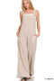 Zenana Knit Waffle Wide Leg Overalls