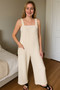 Zenana Knit Waffle Wide Leg Overalls