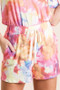 BiBi Tie Dye French Terry Casual Shorts