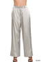 Zenana Wide-Leg Satin Pants