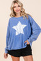 Mittoshop Star Graphic Mineral Wash Long Sleeve Top