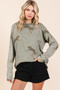 Mittoshop Mineral Wash Cheetah Print Long Sleeve Top