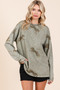 Mittoshop Mineral Wash Cheetah Print Long Sleeve Top