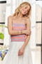 ADORA Zigzag Pattern Stripe Rib Knit Cami
