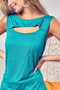 BiBi Rayon Span Knit With Cut Out Front Sleeveless Top