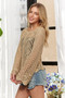 ADORA Long Sleeves Round Neck Crochet Top