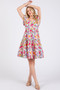 Mittoshop Flower Print Ruffle Shoulder A-line Mini Dress