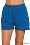 Zenana Cotton Slub Shorts