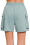 Zenana Scuba Thigh Pocket Shorts