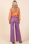 Mittoshop Twill High Waisted Button Fly Wide Leg Pants