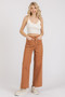 Mittoshop Twill Patch Pocket High Rise Wide Leg Pants