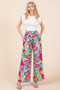 Mittoshop Abstract Print Elastic Waist Wide Leg Pants