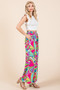 Mittoshop Abstract Print Elastic Waist Wide Leg Pants