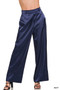 Zenana Wide-Leg Satin Pants