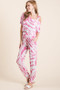 BiBi Zebra Print French Terry Top and Pants Set