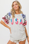 BiBi American Flag Theme Sequin Top