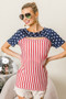 BiBi American Flag Theme Front Cut Out Top