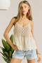 ADORA Crochet V Neck Tank Top