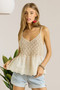 ADORA Crochet V Neck Tank Top