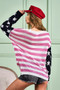 BiBi American Flag Low Gauge Knit Top