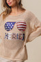 BiBi Sequin American Flag Sunglasses Knit
