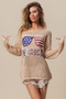 BiBi Sequin American Flag Sunglasses Knit