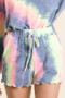 BiBi Tie Dye French Terry Shorts and Curly Edge