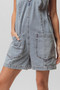 BiBi Patch Vintage Washed Denim Shortall
